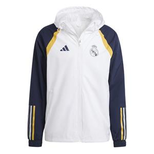 Adidas Real Madrid Jacke Tiro All Weather - Weiß/Navy/Gelb