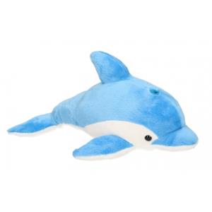 Pluche blauwe dolfijn knuffel 33 cm -