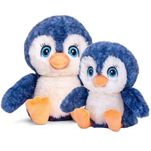 Pluche knuffel dieren pinguins familie setje 16 en 25 cm -