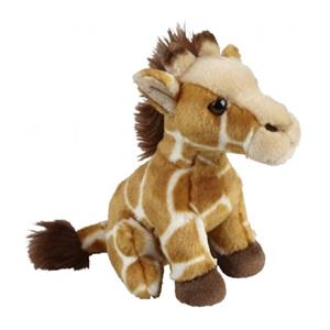 Pluche gevlekte giraffe knuffel 18 cm speelgoed -