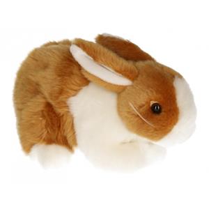 Semo Pluche konijnen knuffel bruin/wit 20 cm -