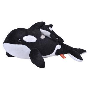 Pluche zwart/witte orka met baby knuffel cm speelgoed -
