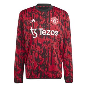 Adidas Manchester United Trainingsshirt Pre Match - Rot/Schwarz Langärmlige Oberteile
