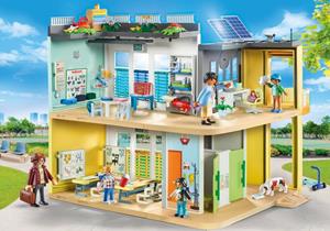 Playmobil Konstruktions-Spielset "Große Schule (71327), City Life", (282 St.), Made in Germany