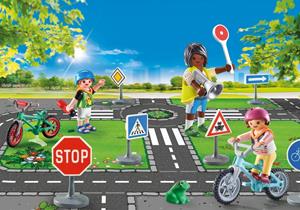 Playmobil Konstruktions-Spielset "Fahrradparcours (71332), City Life", (34 St.), Made in Europe