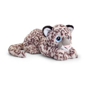 Pluche knuffel dier sneeuw luipaard 45 cm -