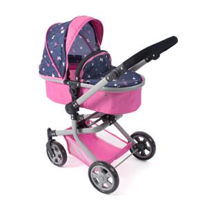 BAYER CHIC 2000 Poppenwagen MIKA Butterfly navy-pink