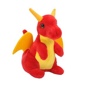 Pluche knuffel Rode Draak van 13 cm -