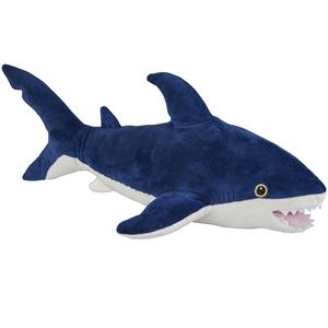 Ravensden Pluche knuffel zeedieren Blauwe Haai van 33 cm -