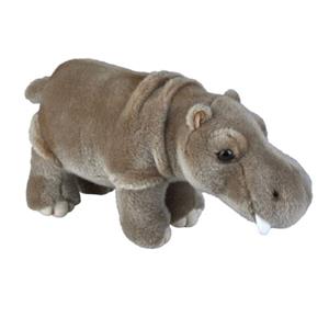 Pluche grijze nijlpaard knuffel 28 cm speelgoed -