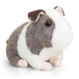 Keel Toys pluche cavia knuffel grijs/wit met geluid 16 cm -