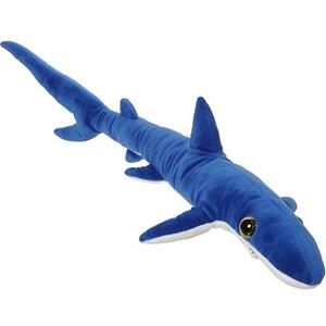 Nature Planet Grote pluche blauwe haai knuffel 110 cm speelgoed -