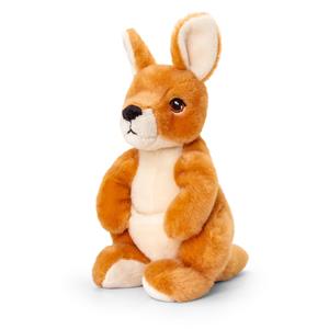 Pluche knuffel dier wallaby kangoeroe - bruin - 20 cm -