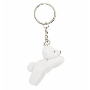 Nature Planet Pluche sleutelhanger ijsbeer knuffel 6 cm -