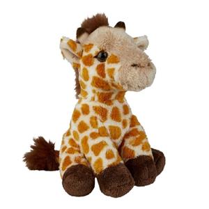 Pluche gevlekte giraffe knuffel 15 cm speelgoed -