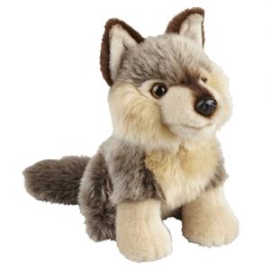 Ravensden Grijze wolf/wolven knuffel 18 cm knuffeldieren -