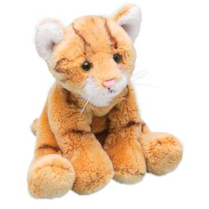 Pluche knuffel dieren Orange Tabby kat/poes 13 cm -