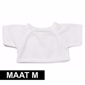 Knuffel kleding wit T-shirt voor Clothies knuffels -