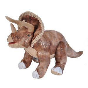 Wild Republic Pluche bruine Triceratops dinosaurus knuffel mega 63 cm -