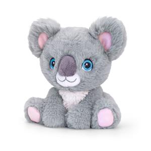 Pluche knuffel dier koala - geborduurde ogen - 16 cm -