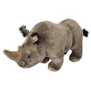 Pluche grijze neushoorn knuffel 35 cm speelgoed -
