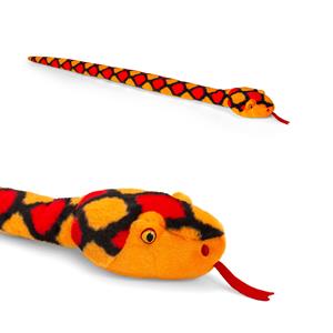 Pluche knuffel dier slang rood 100 cm -