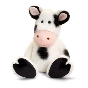 Pluche knuffel dier zwart/witte koe 18 cm -