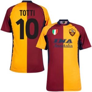 Sportus.nl AS Roma Retro Voetbalshirt 2001/02 + Totti 10