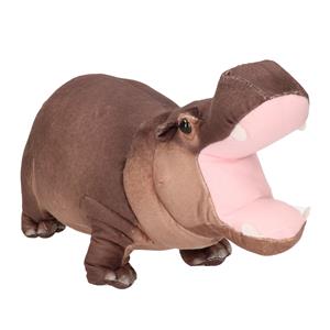 Living Earth serie - Pluche knuffel dieren Nijlpaard van 35 cm -