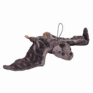 Cornelissen Pluche vliegende vleermuis knuffel grijs 36 cm -