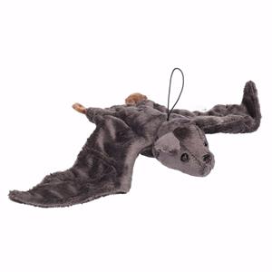 Pluche vliegende vleermuis knuffel grijs 36 cm -