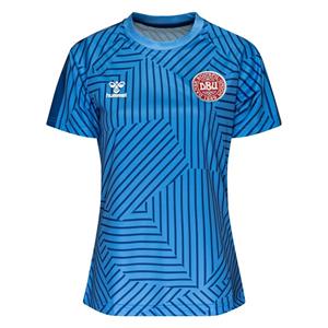 Hummel Denemarken Trainingsshirt Pre Match EK Vrouwen 2022 - Blauw Dames