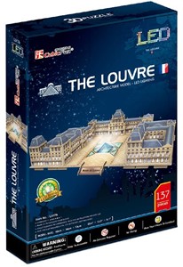 CubicFun 3D Puzzel - The Louvre LED (137 stukjes)