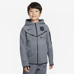 Nike FC Barcelona Tech Fleece Derde  voetbalhoodie met rits over de hele lengte voor jongens - Blauw