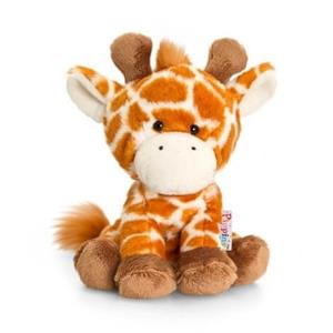 pluche giraffe knuffel oranje 14 cm -