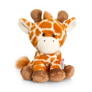 Keel Toys pluche giraffe knuffel oranje 14 cm -