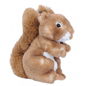 Pluche eekhoorn knuffel - bruin - 20 cm -