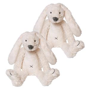 Happy Horse 2x stuks  knuffel konijn Richie wit 28 cm -