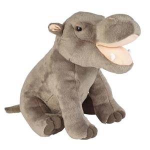 Pluche grijze nijlpaard knuffel 30 cm speelgoed -