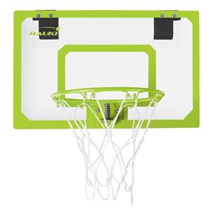 hauki Mini Basketballkorb Set mit 3 Bälle, 58x40 cm, Grün, inkl. Netz und Pumpe, tragbar, Backboard Tür/Wandmontage, ohne Bohren, Indoor Basketball Hoop