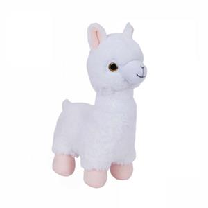 Pluche speelgoed knuffeldier Witte Lama van 27 cm -