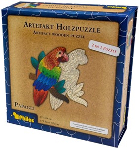 Philos Artefact Houten Puzzel - 2 in 1 Papegaai (172 stukjes)