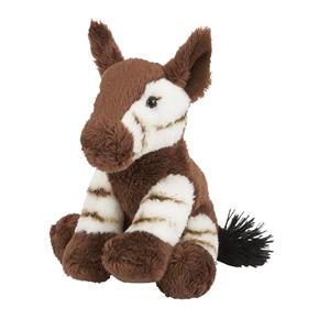 Pluche bruine okapi knuffel 16 cm speelgoed -