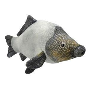 Pluche grijze karper vissen knuffel 32 cm speelgoed -