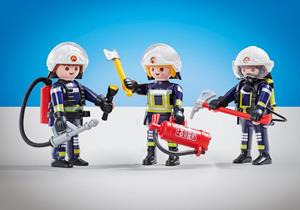 Playmobil 3 brandweerlieden ploeg B