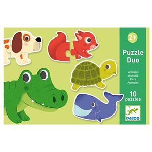 Djeco puzzel duo dieren 10x 2st