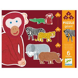 Djeco Jumbo puzzel Henri en vrienden 9-12-15st