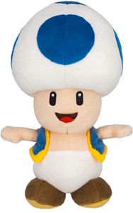 Nintendo Super Mario - Blue Toad Knuffel (20cm)