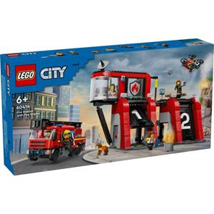 LEGO City Fire 60414 Feuerwehrstation mit Drehleiterfahrzeug