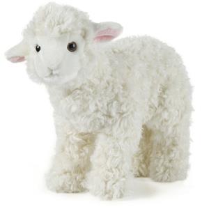 Living Nature Pluche wit schaap/lammetje knuffel 29 cm speelgoed -